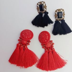 2 Pair Tassel Earrings